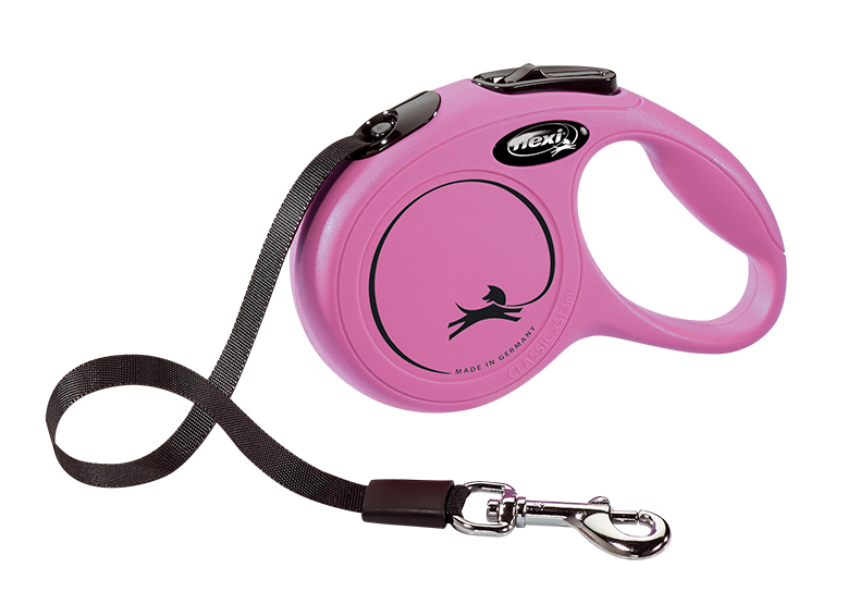 Повідець-рулетка Flexi Classic XS, для собак до 12 кг, стрічка 3 м, рожевий (CL00T3.251.P.20) - фото 1
