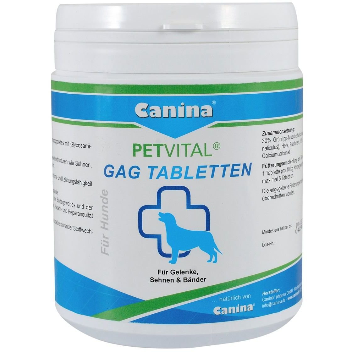 Вітаміни Canina Petvital GAG для собак, для суглобів та тканин, 600 таблеток - фото 1