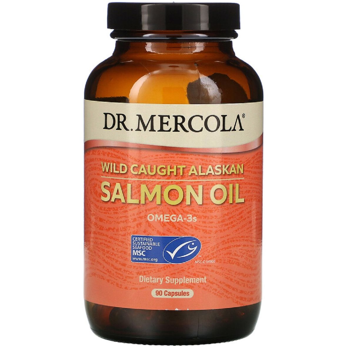 Аляскинский риб'ячий жир Dr. Mercola Wild Caught Alaskan Salmon Oil 90 капсул - фото 1