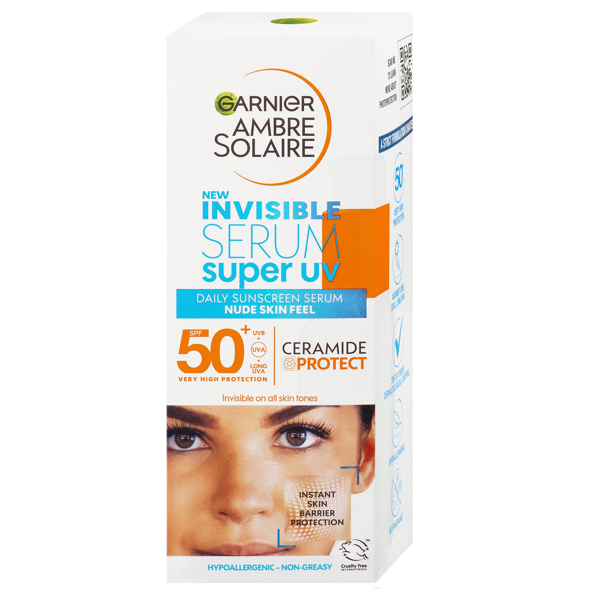 Солнцезащитная сыворотка-флюид Garnier Ambre Solaire Invisible Serum Super UV SPF 50+ с высокой степенью защиты 30 мл - фото 3