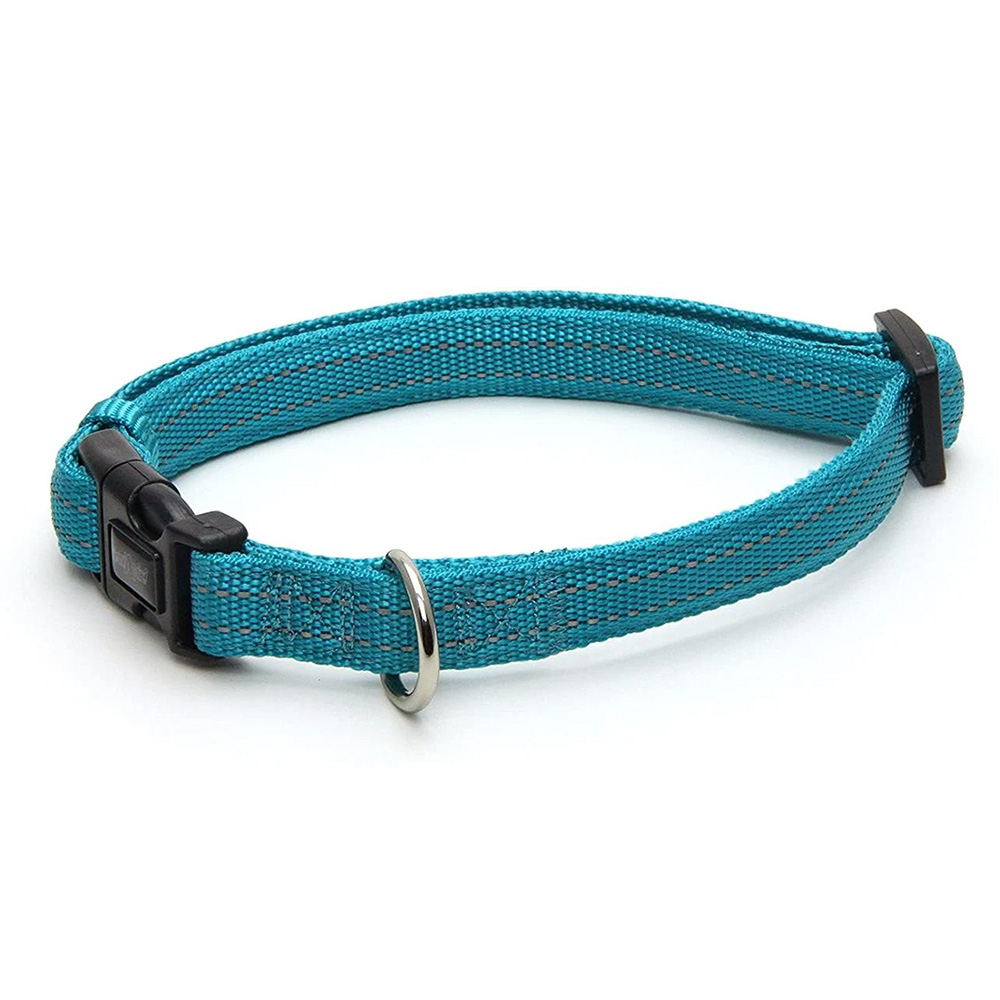 Ошейник для собак Croci Soft Reflective светоотражающий, 35-55х2 см, голубой (C5079821) - фото 1