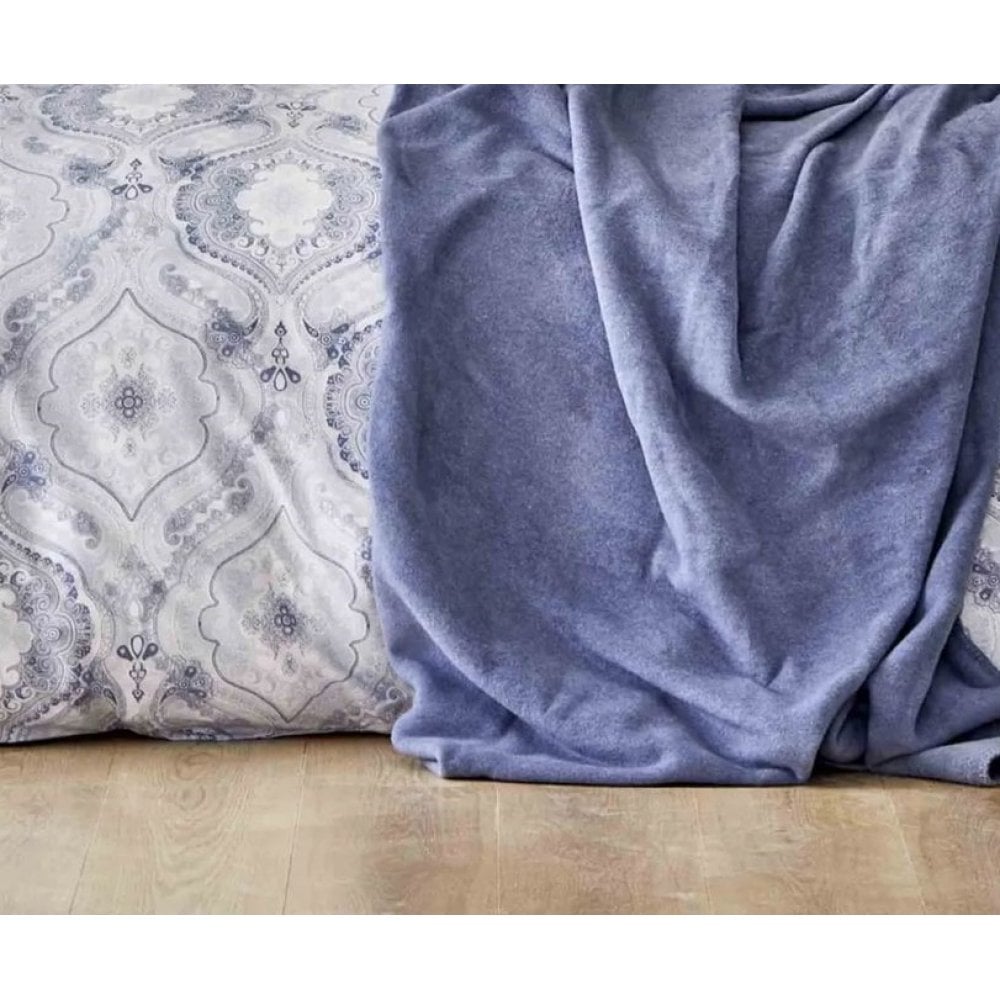 Комплект постельного белья Karaca Home Arlen indigo, с пледом, евростандарт, индиго (svt-2000022300506) - фото 2