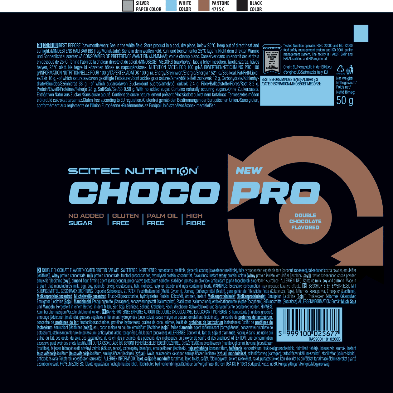 Батончик Scitec Nutrition Choco Pro Double Chocolate 50 г - фото 3