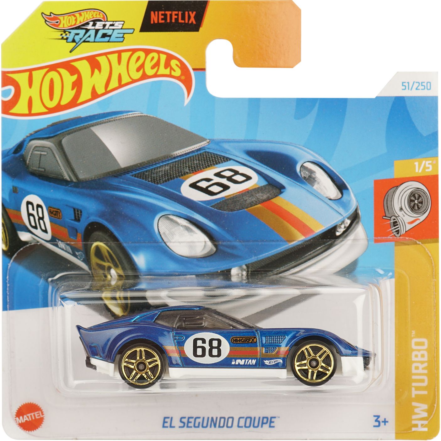 Базовая машинка Hot Wheels HW Turbo El Segundo Coupe синяя (5785) - фото 1