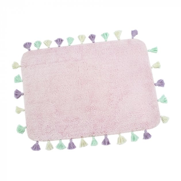 Набір килимків Irya Lucca pembe, 90х60 см і 60х40 см, світло-рожевий (svt-2000022213837) - фото 2