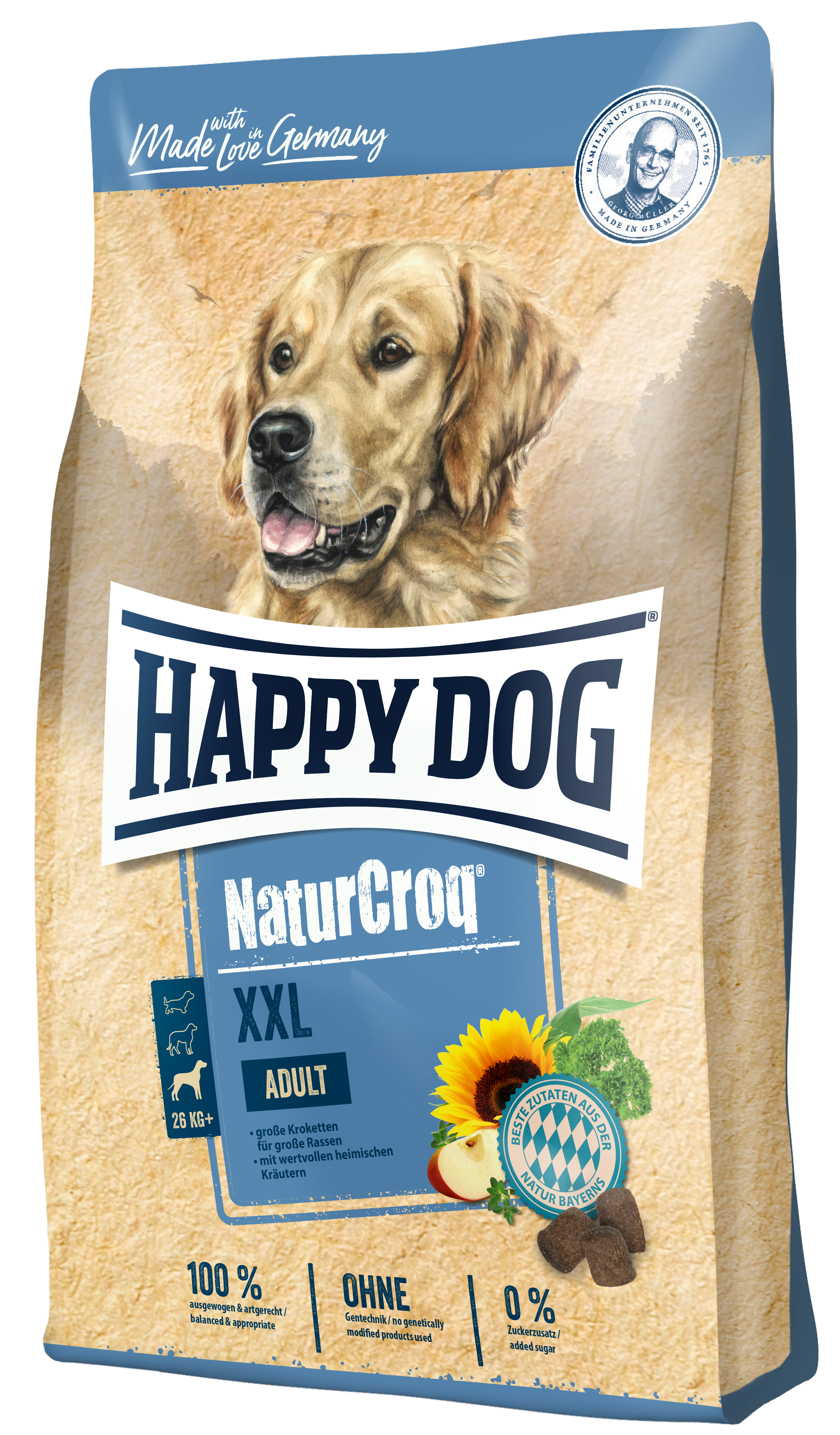 Сухой корм для собак крупных и гигантских пород Happy Dog NaturCroq XXL, 15 кг (60524) - фото 1