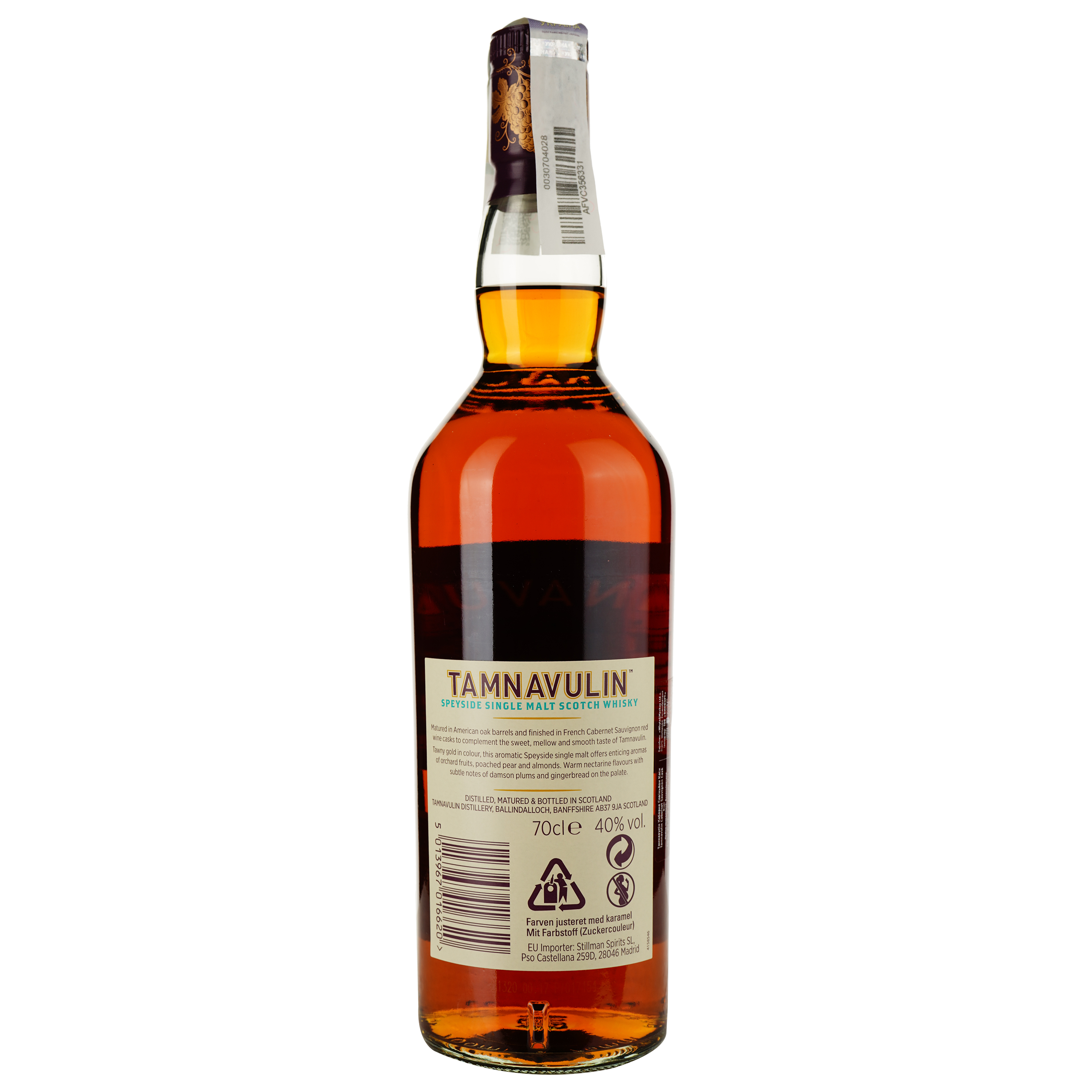 Виски Tamnavulin Cabernet Sauvignon Cask Single Malt Scotch Whisky 40% 0.7 л в подарочной упаковке - фото 3