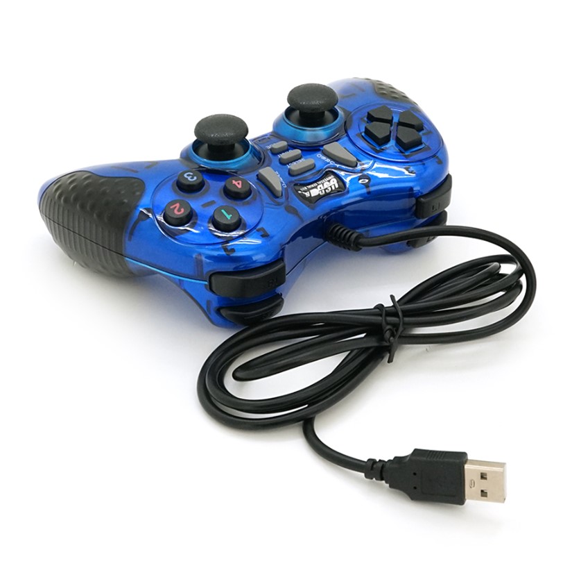 Геймпад джойстик Microkingdom 8700 Doubleshock USB Blue - фото 2