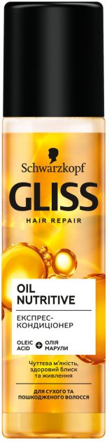 Експрес-кондиціонер Gliss Oil Nutritive, для сухого та пошкодженого волосся, 200 мл - фото 1