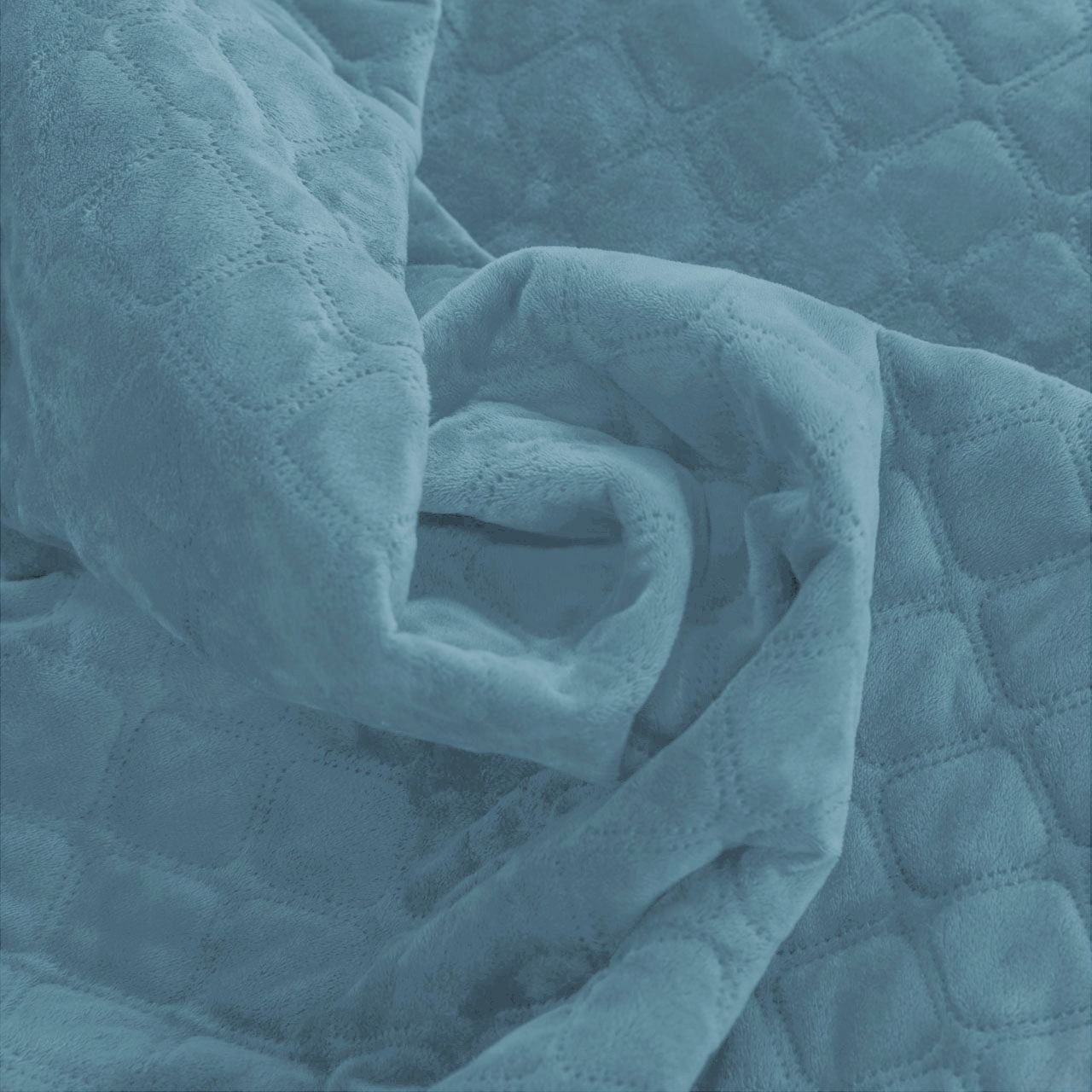 Покривало ТЕП Velour ромб круглий 240х180 см синє (4-00516_22873) - фото 3