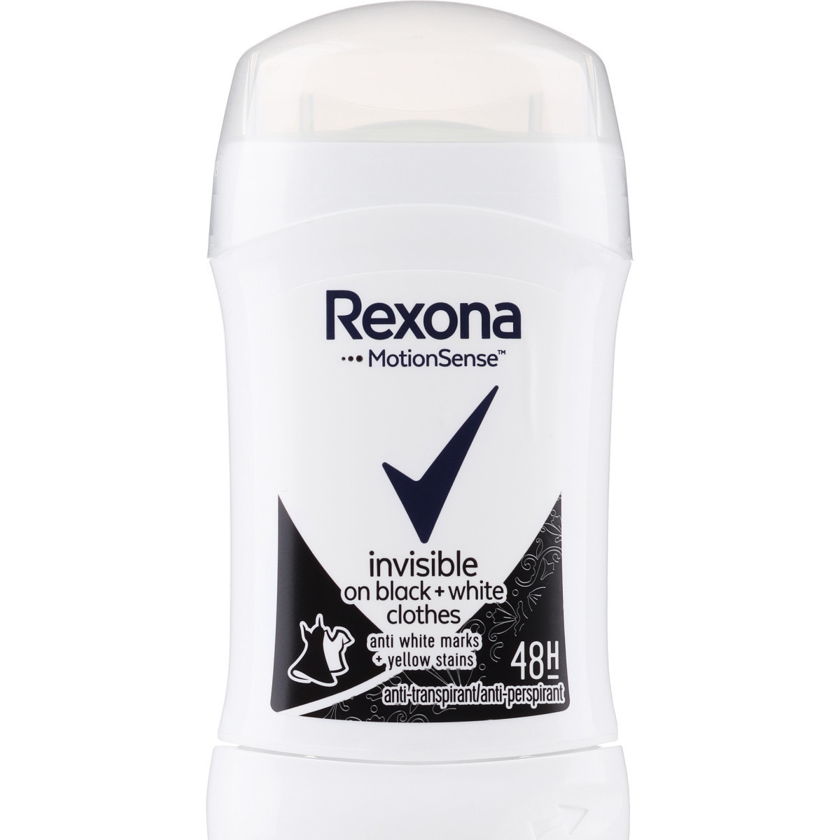 Антиперспірант Rexona Invisible On black+white стік 40 мл - фото 1