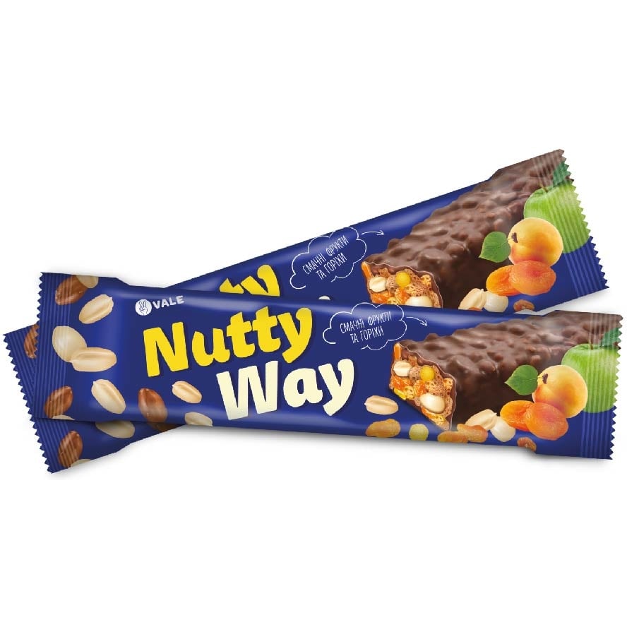 Батончик-мюслі Vale Nutty Way з фруктами глазурований 40 г - фото 3
