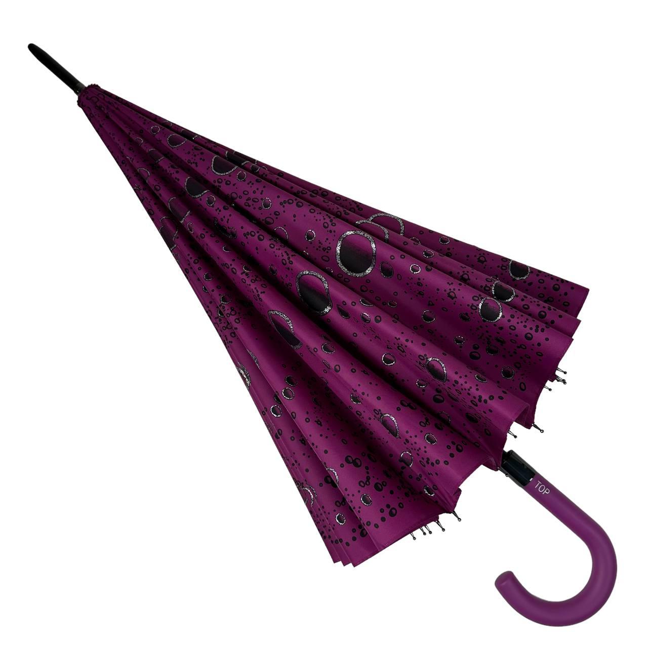 Женский зонт-трость полуавтомат Toprain 98 см розовый - фото 4