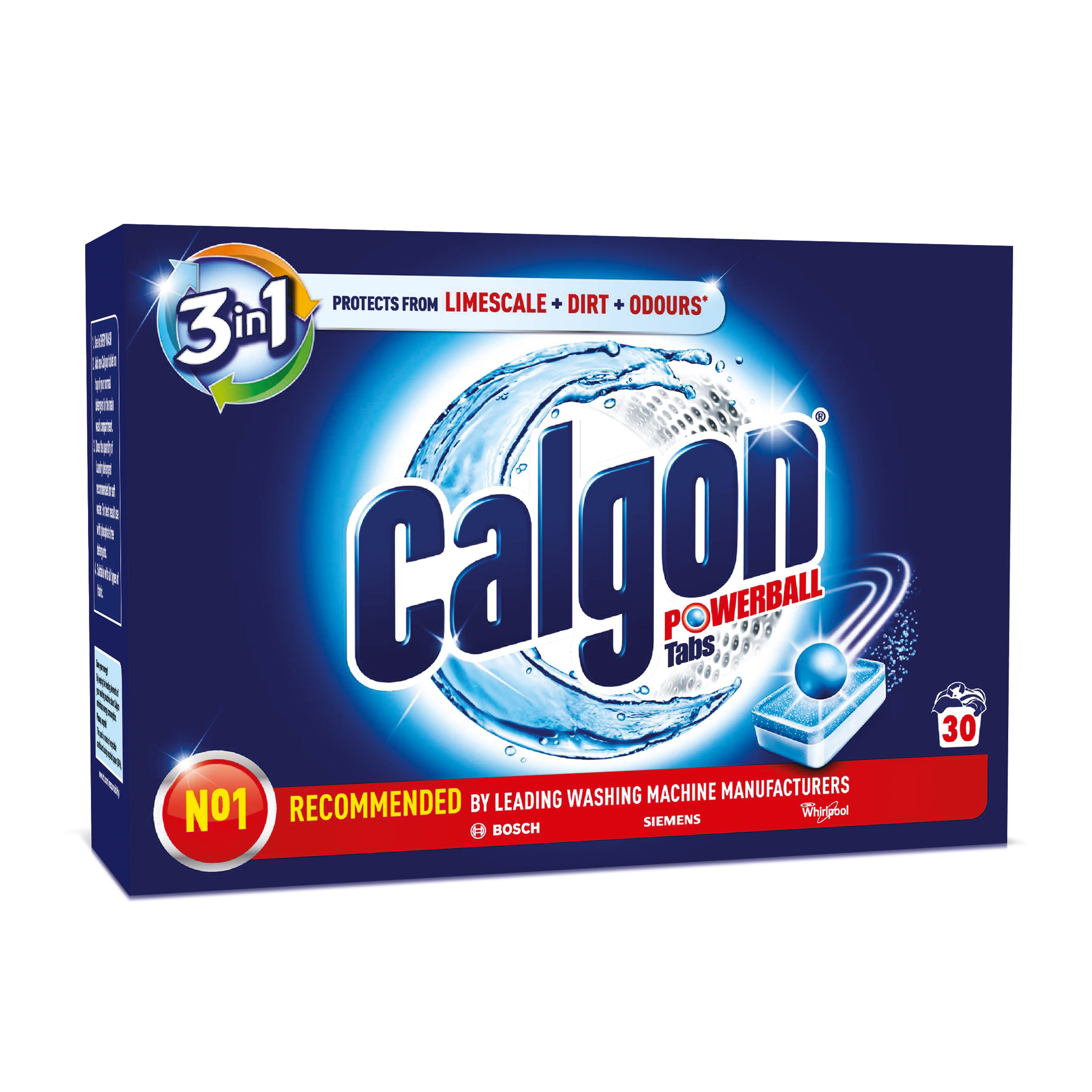 Средство для смягчения воды и предотвращения образования накипи в стиральных машинах Calgon Powerball 3 в 1, 30 шт. - фото 1