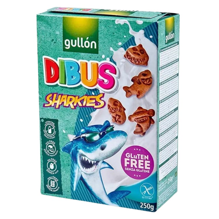 Печиво Gullon Dibus Sharkies, без глютену, 250 г - фото 1