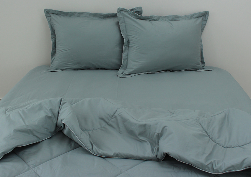 Комплект постільної білизни TAG Tekstil 2-спальний Сіро-зелений 000163668 (Green Grey) - фото 2