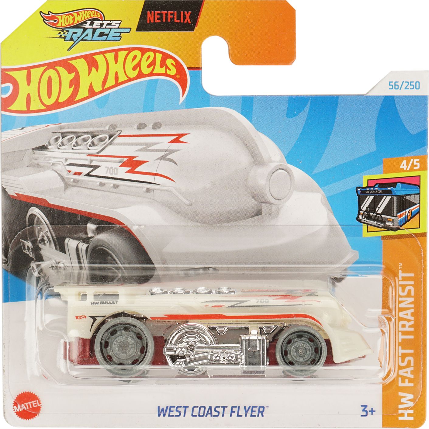 Базовая машинка Hot Wheels HW Fast Transit West Coast Flyer белая (5785) - фото 1