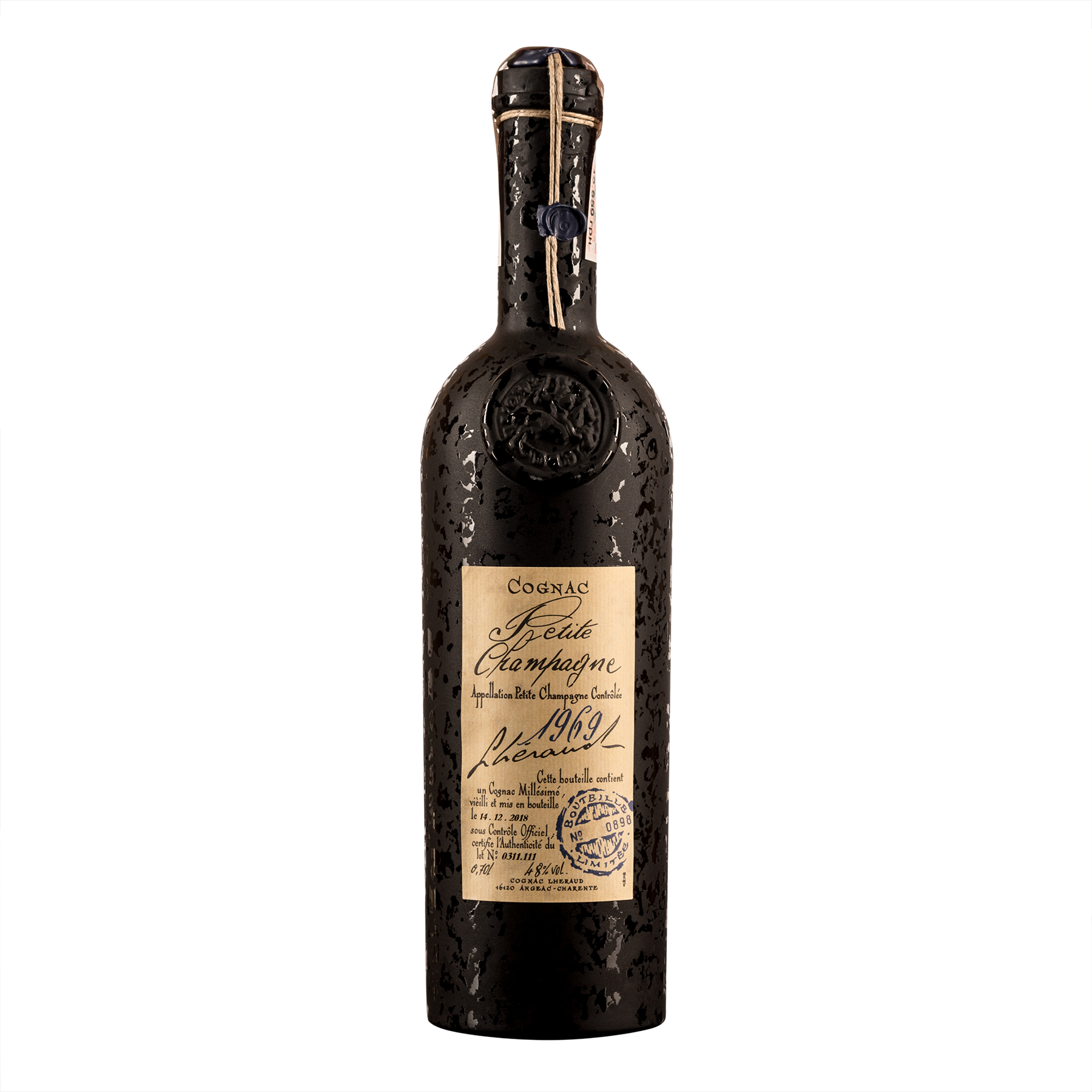 Коньяк Lheraud 1969 Petite Champagne, в деревянной коробке, 46%, 0,7 л - фото 2