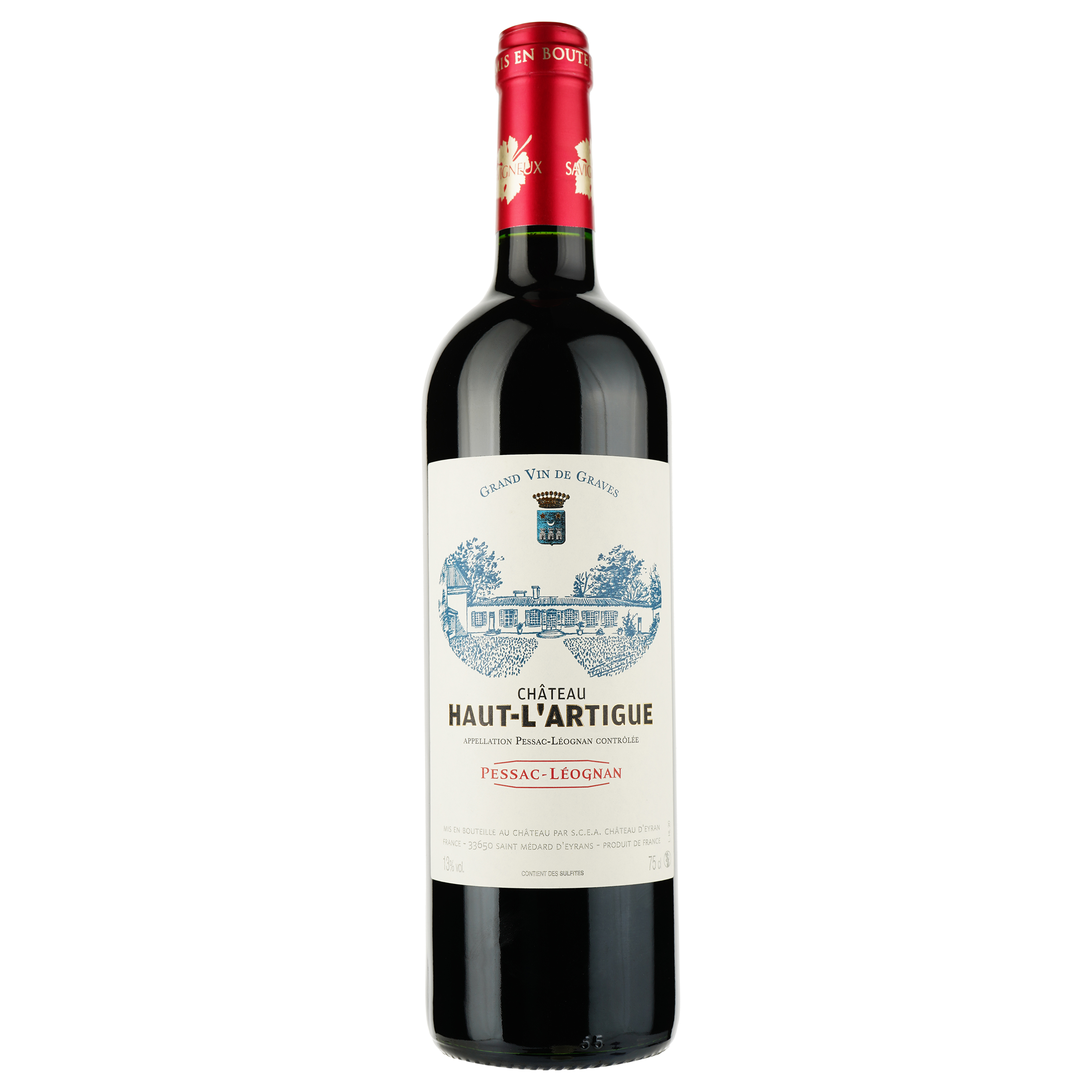 Вино Chateau Haut l'Artigue AOP Pessac-Leognan 2020 червоне сухе 0.75 л - фото 1