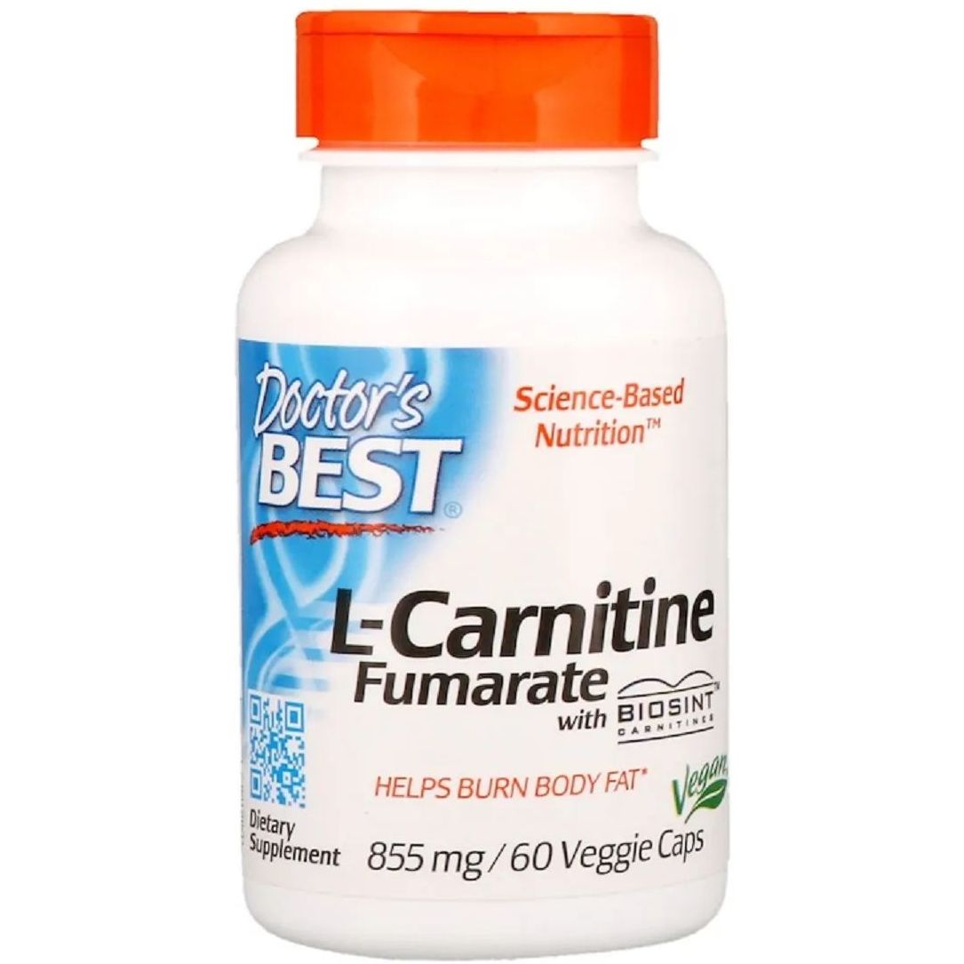 L-Карнитин фумарат Doctor's Best L-Carnitine Fumarate 855 мг 60 капсул - фото 1