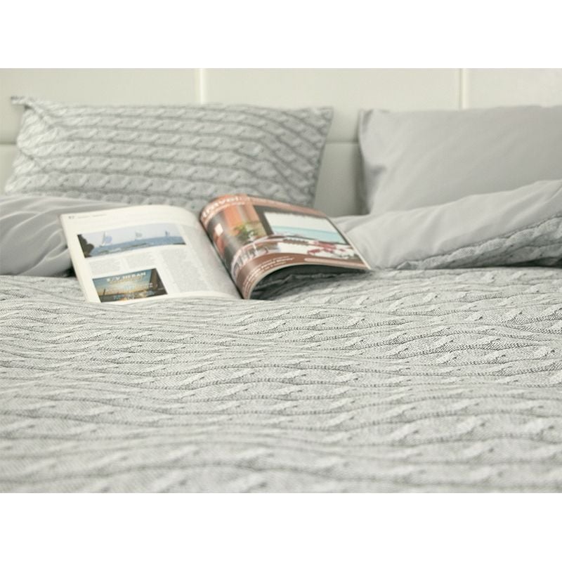 Комплект постільної білизни Руно Grey Braid, двоспальний, мікрофайбер (Р655.52_Grey Braid) - фото 3