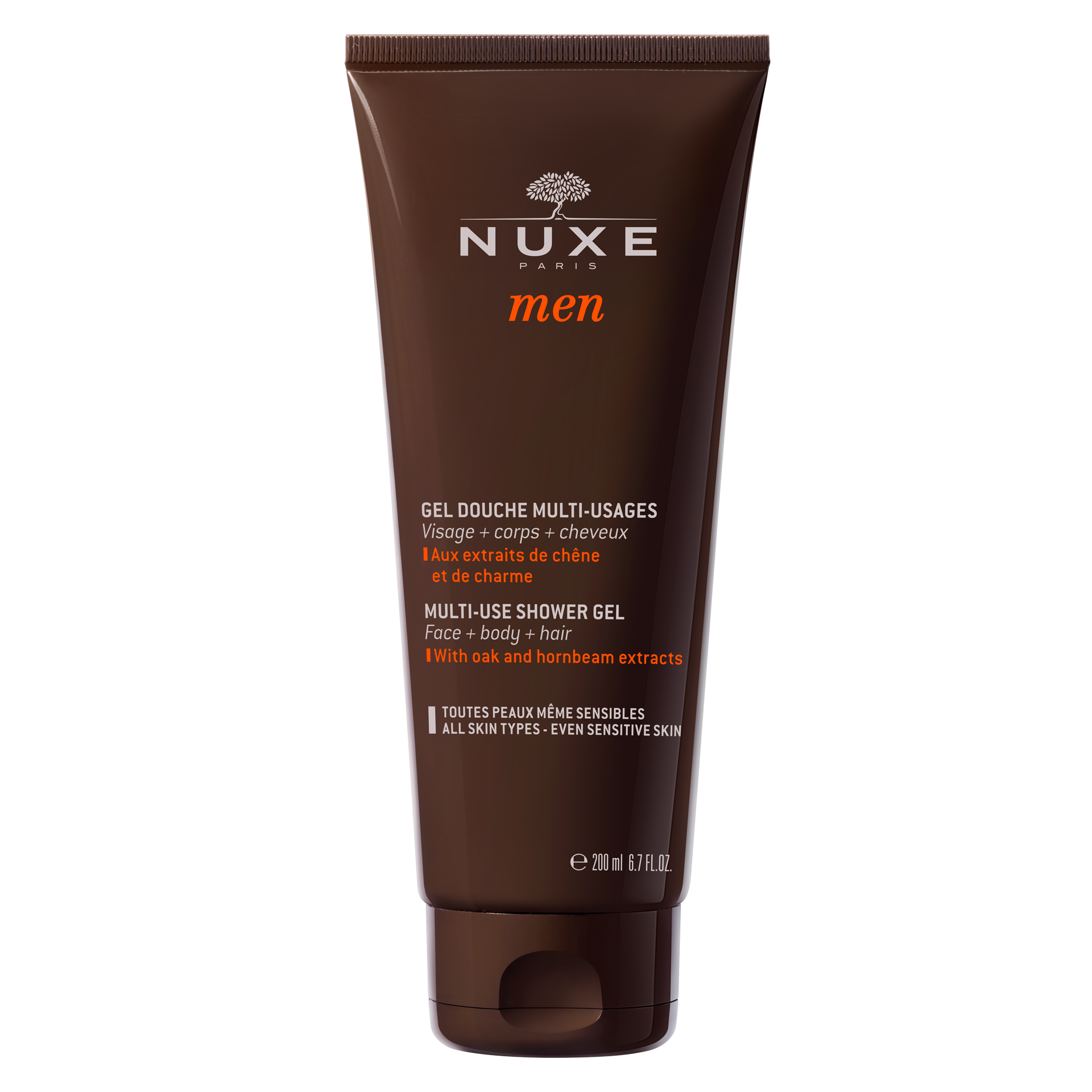 Очищаючий гель для обличчя, волосся та тіла Nuxe Men, 200 мл (9931065) - фото 1