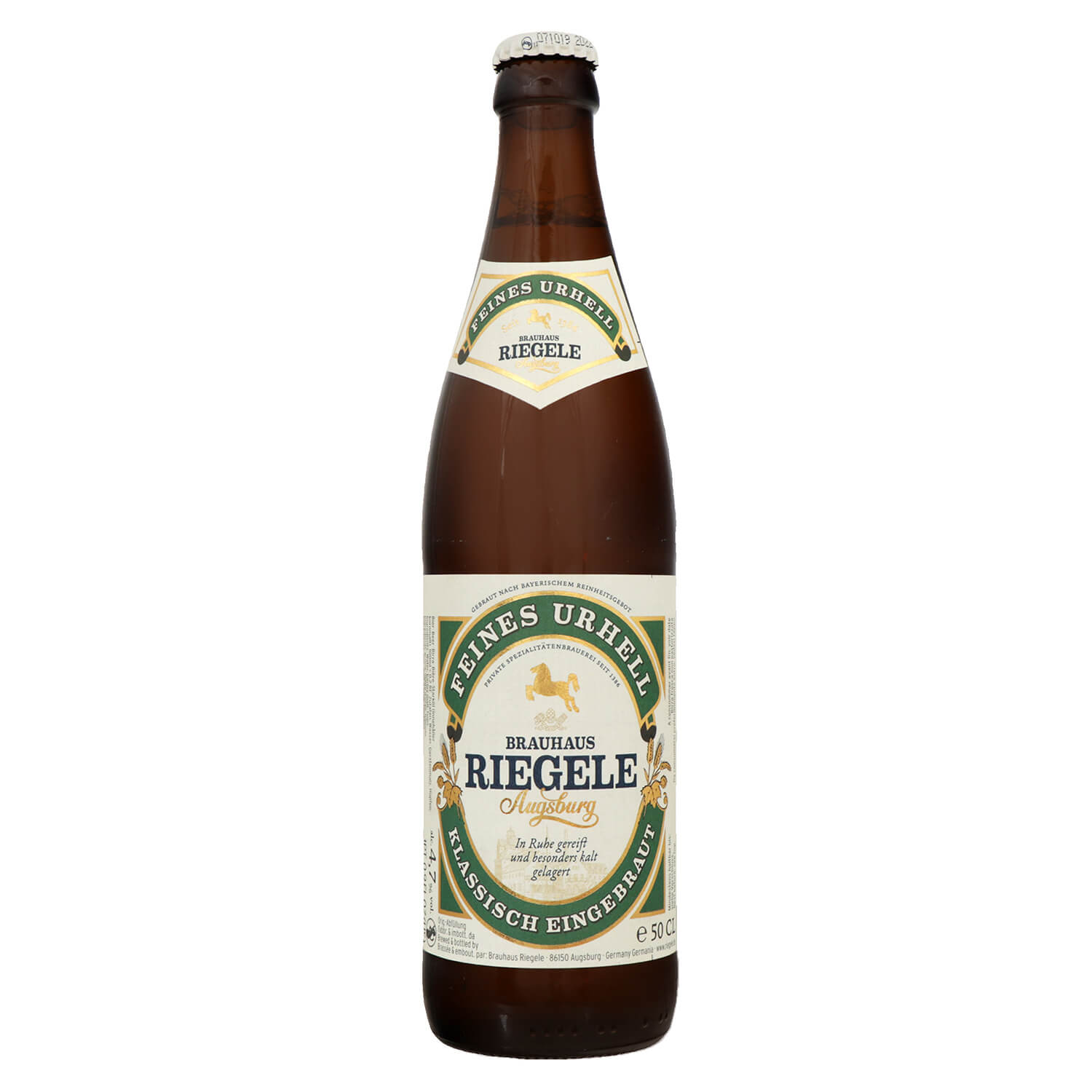 Пиво Riegele Feines Urhell светлое, 4,7%, 0,5 л (780434) - фото 1
