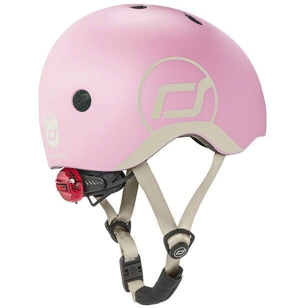 Шлем защитный детский Scoot and Ride с фонариком 45-51 см светло-розовый (SR-181206-ROSE) - фото 2