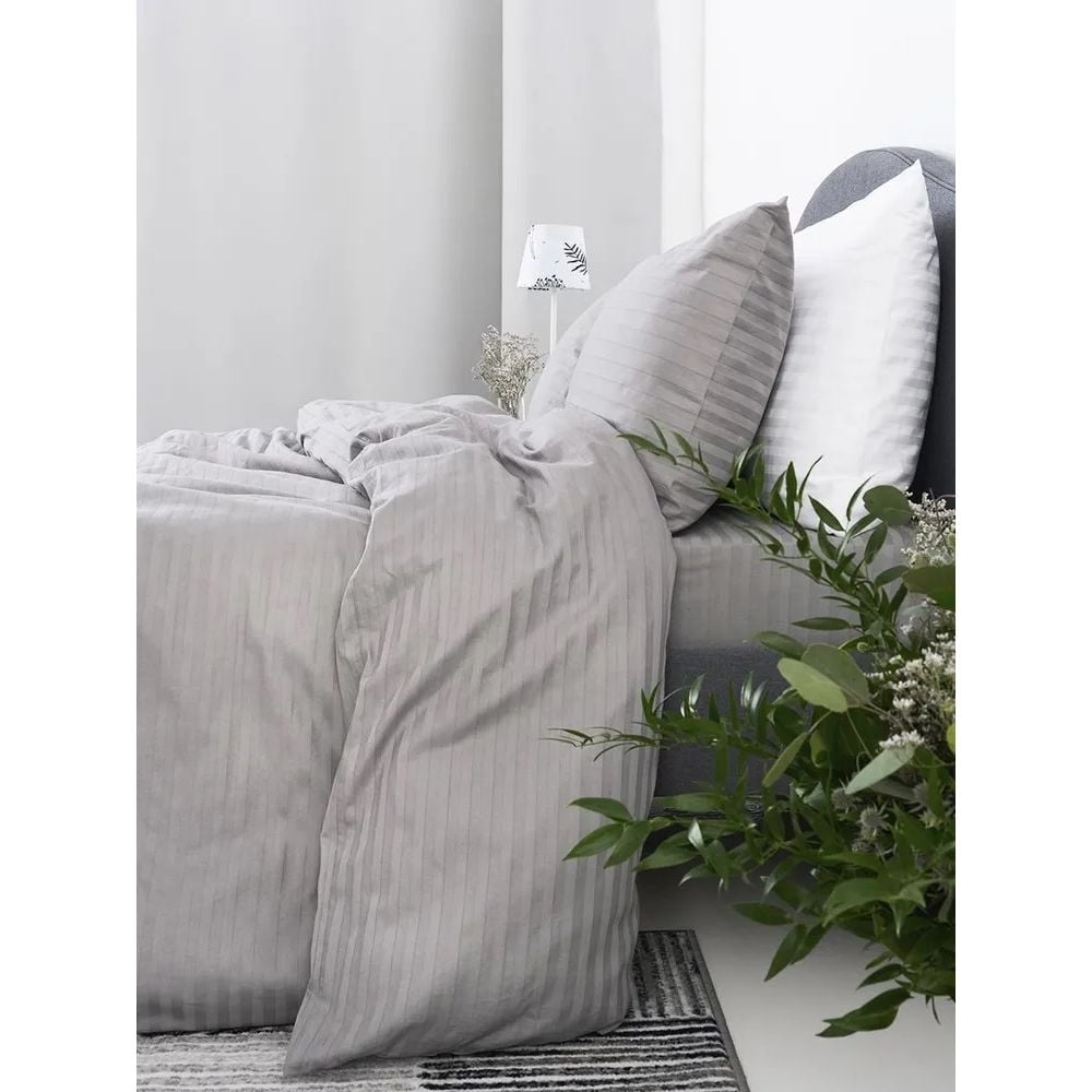 Комплект постельного белья LightHouse Sateen Stripe Grey евростандарт серый (603609_2,0) - фото 9