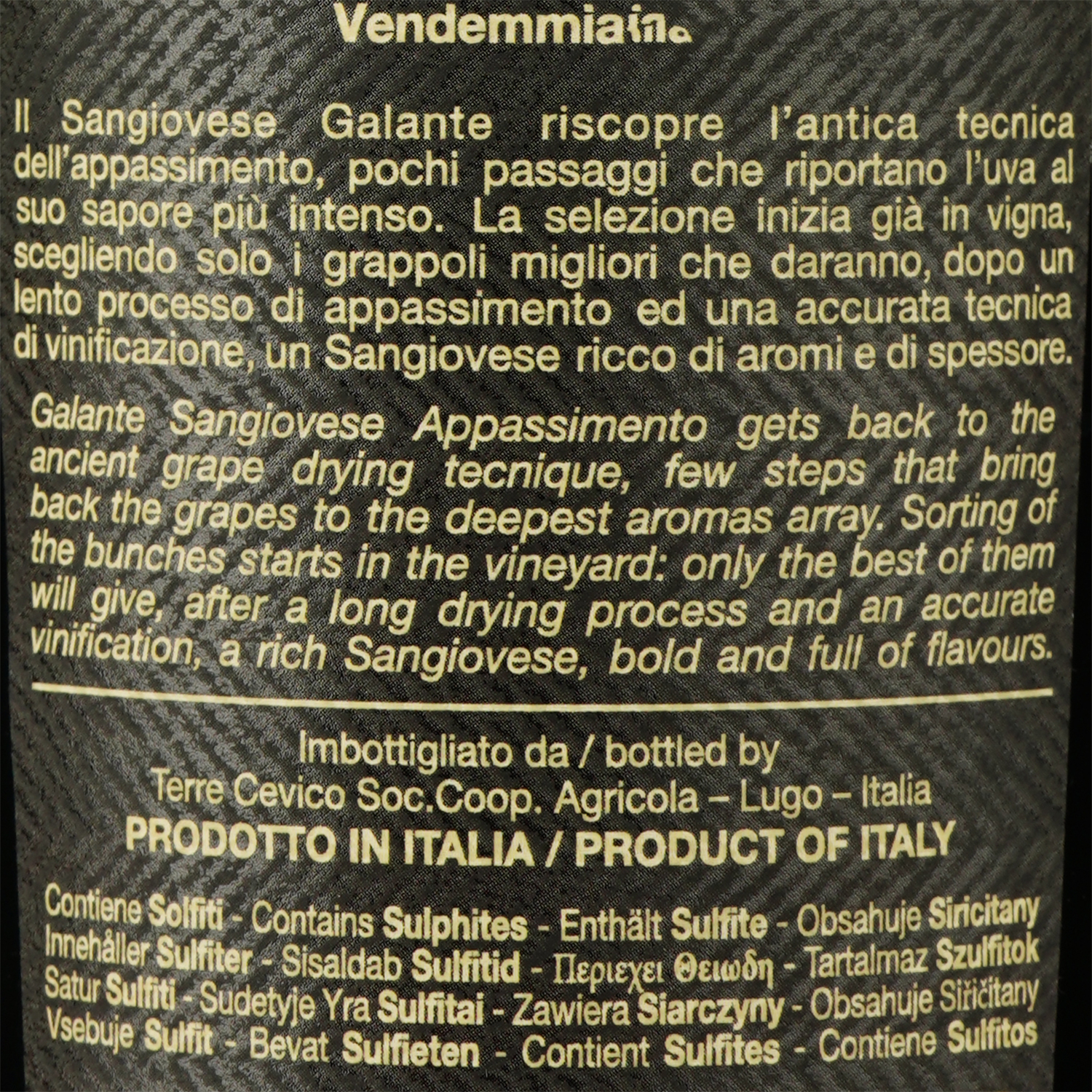 Вино Medici Ermete Galante Sangiovese Appassimento, красное, сухое, 14,5%, 0,75 л - фото 3