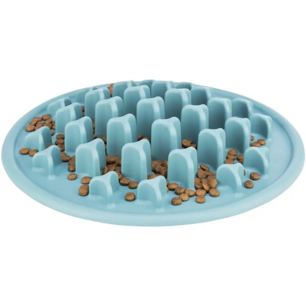 Миска-коврик для собак Trixie Pillars, для медленного кормления, d35 см, голубой (25038) - фото 5