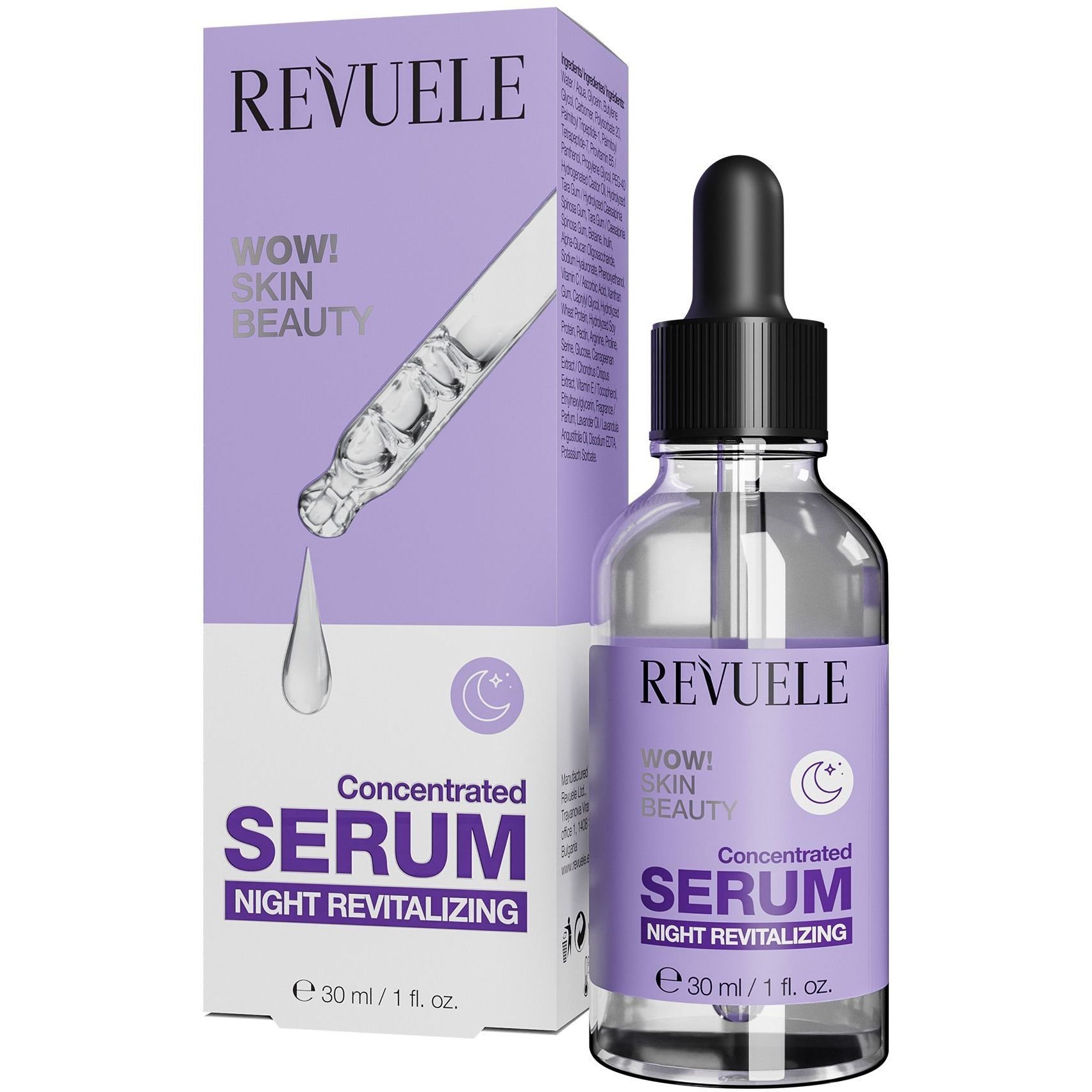 Сироватка для обличчя Revuele Wow! Skin Beauty Concentrated Serum омолоджуюча, нічна 30 мл - фото 1