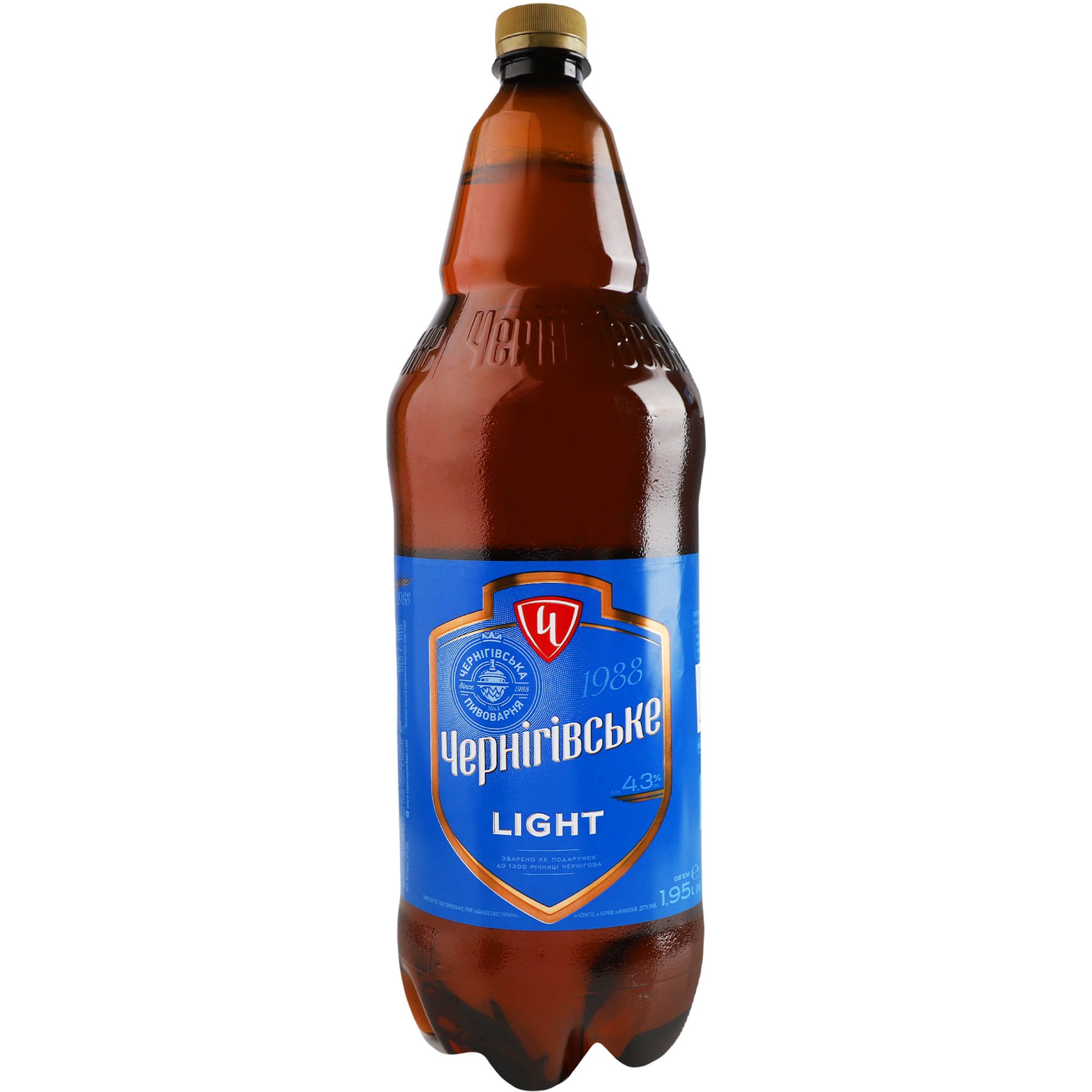 Пиво Чернігівське Light світле 4.3% 1.95 л - фото 1