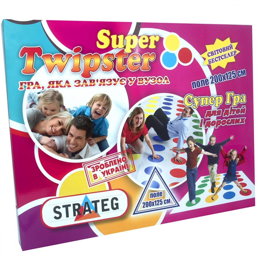 Развлекательная игра Твистер Strateg Super Twipster, укр. язык (11386) - фото 1