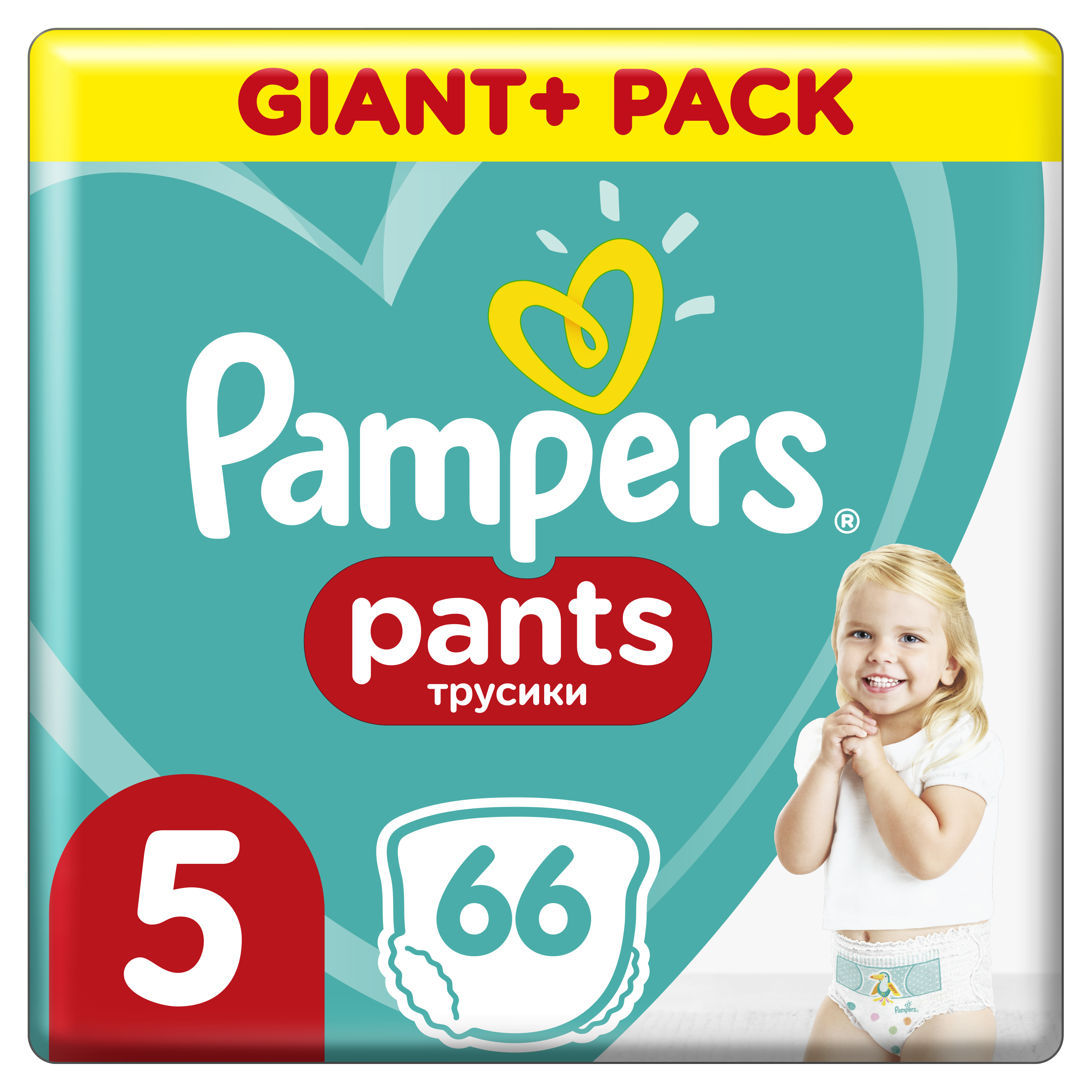 Подгузники-трусики Pampers Pants 5 (12-17 кг), 66 шт. - фото 1