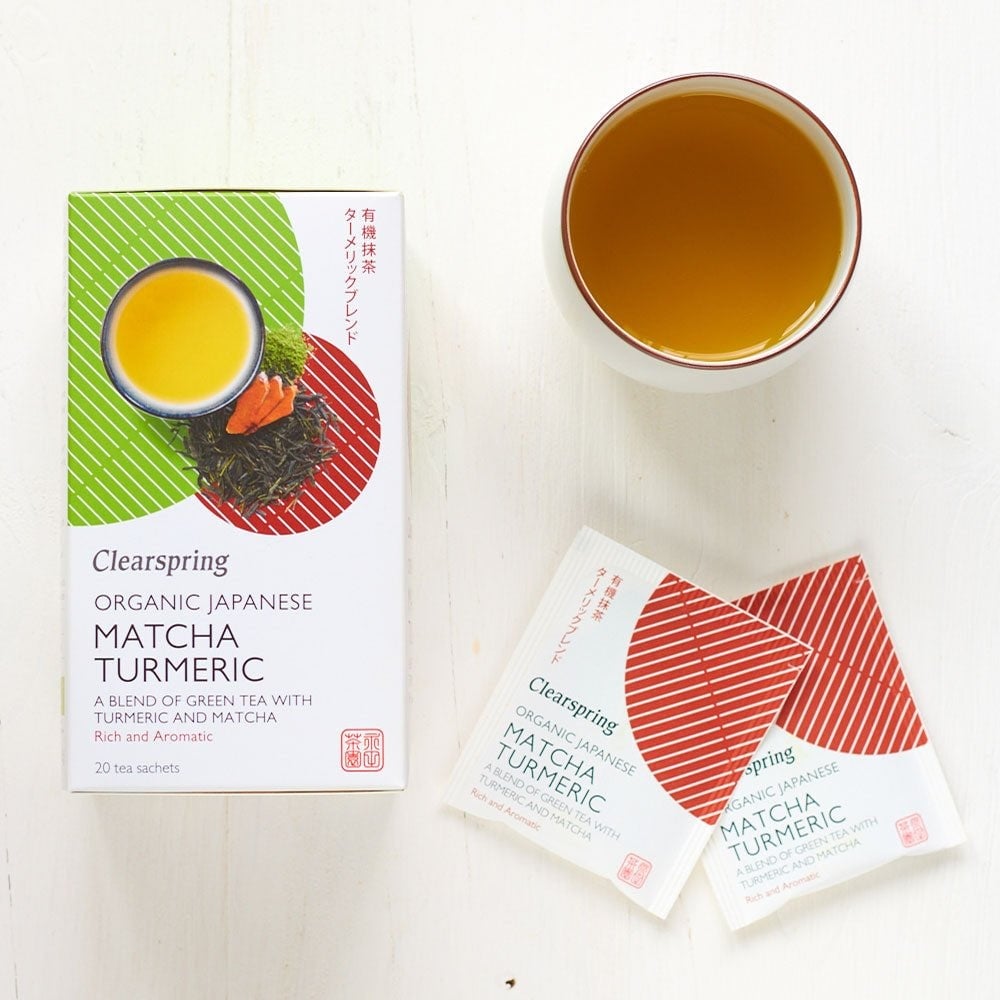 Чай зеленый Clearspring Matcha Turmeric органический 36 г (20 шт. х 1.8 г) - фото 3