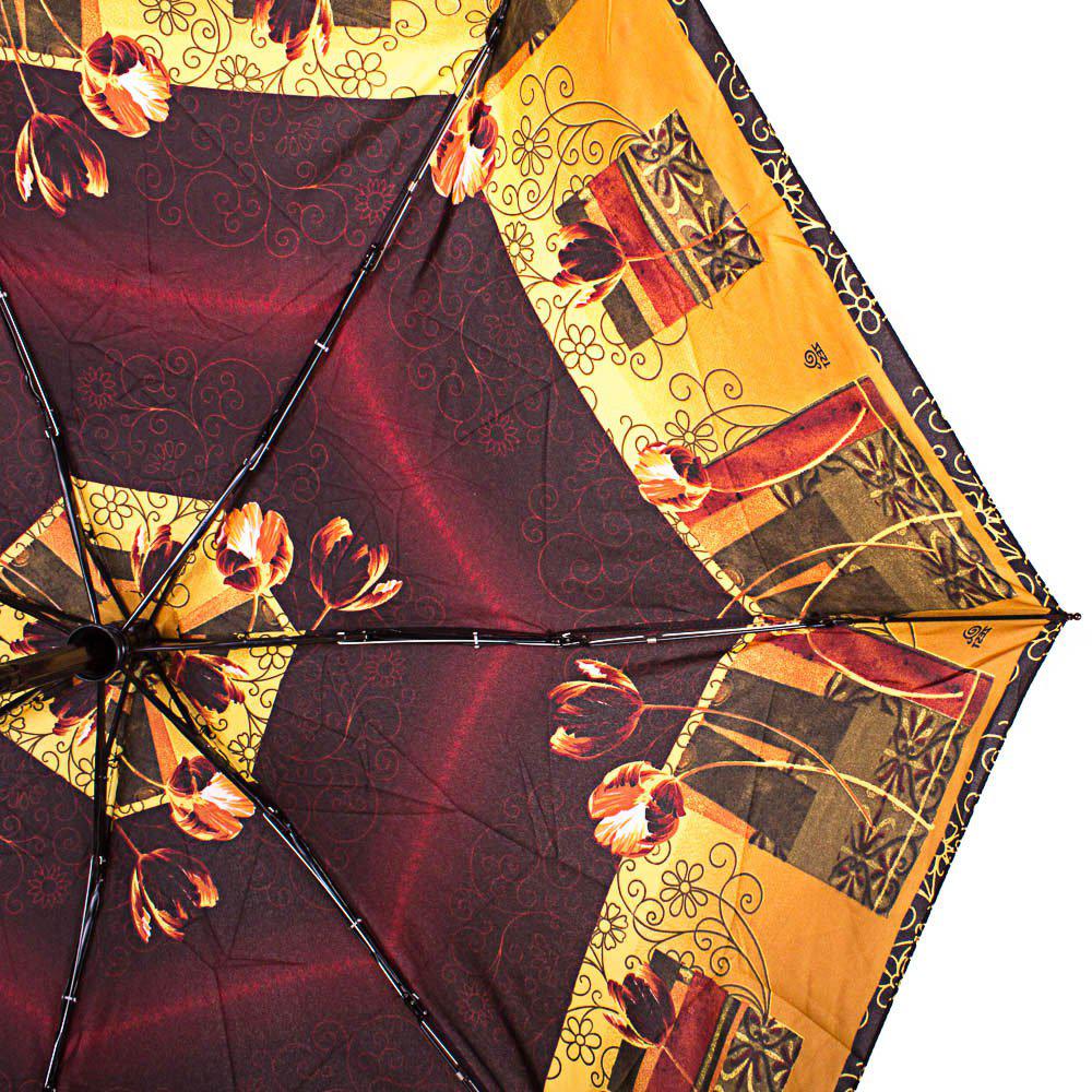 Женский складной зонтик полный автомат Airton 93 см бордовый - фото 3