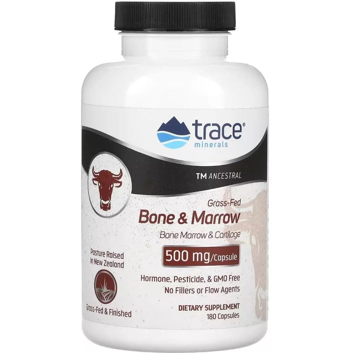 Укрепление костей Trace Minerals Grass-Fed Bone & Marrow 180 капсул - фото 1