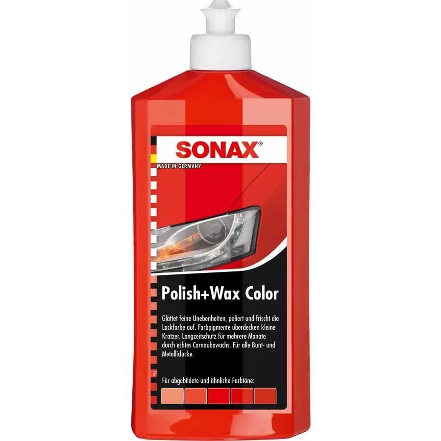 Поліроль Sonax NanoPro, з воском кольоровий, червона, 500 мл - фото 1