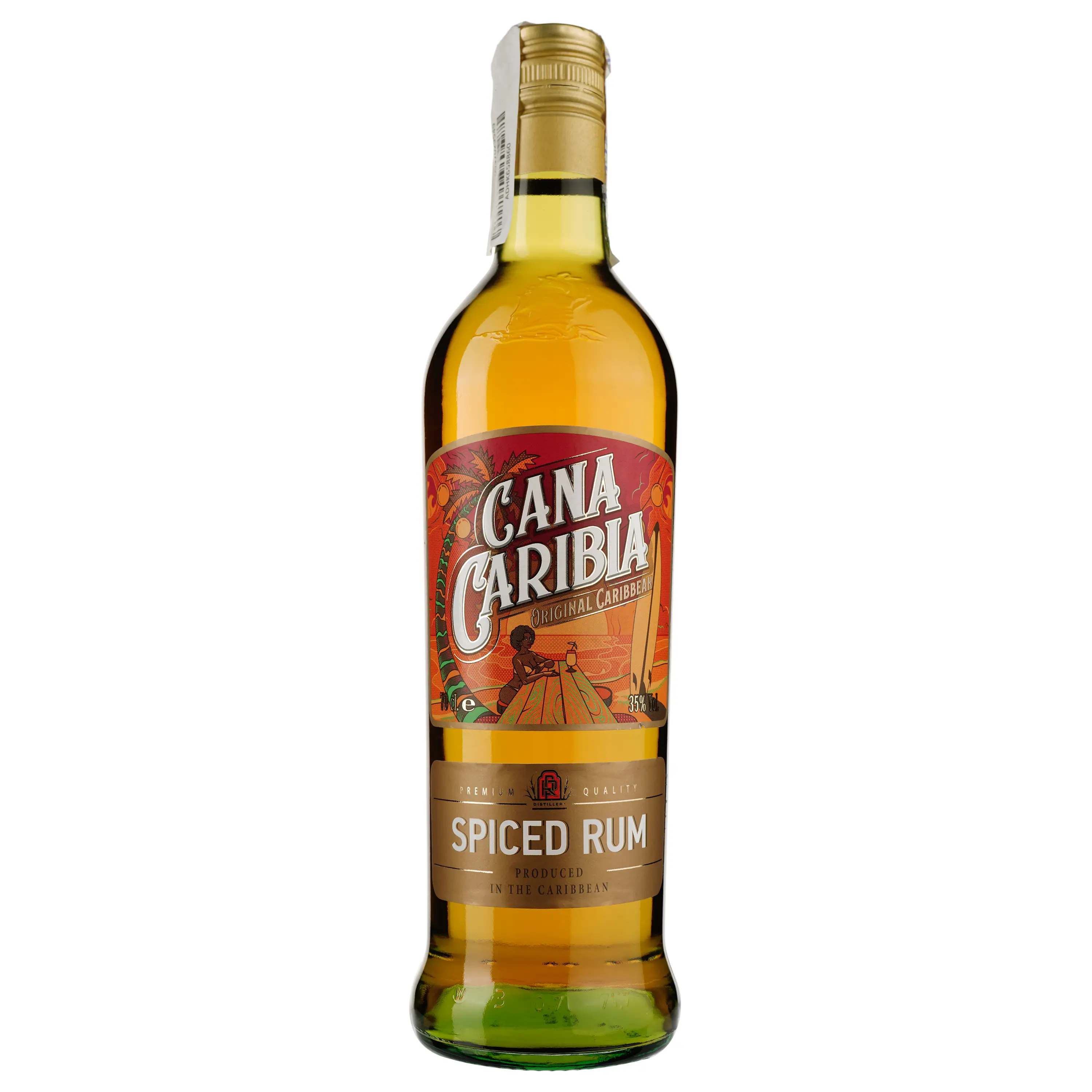 Набор Ром Cana Caribia Spiced Gold Rum 35% 0.7 л + Напиток Coca-Cola 330 мл ж/б 2 шт. - фото 5