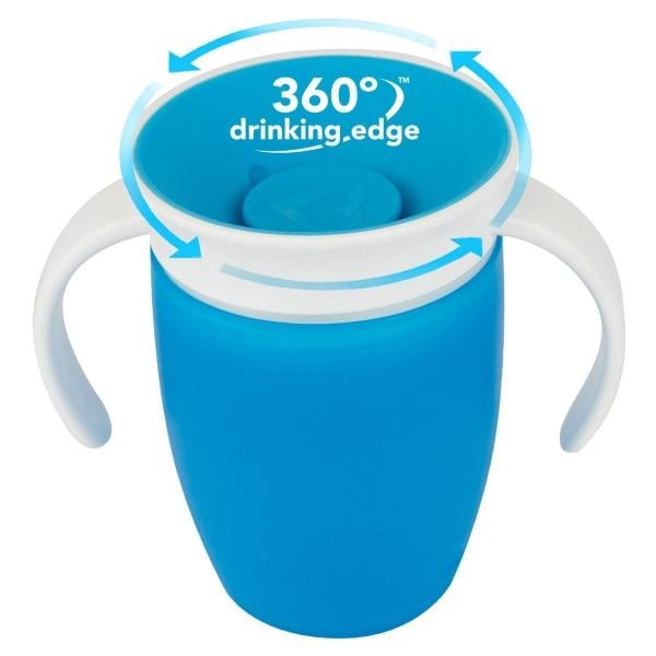 Чашка непроливная Munchkin Miracle 360 с ручками, 207 мл, голубой (01209401.01) - фото 3