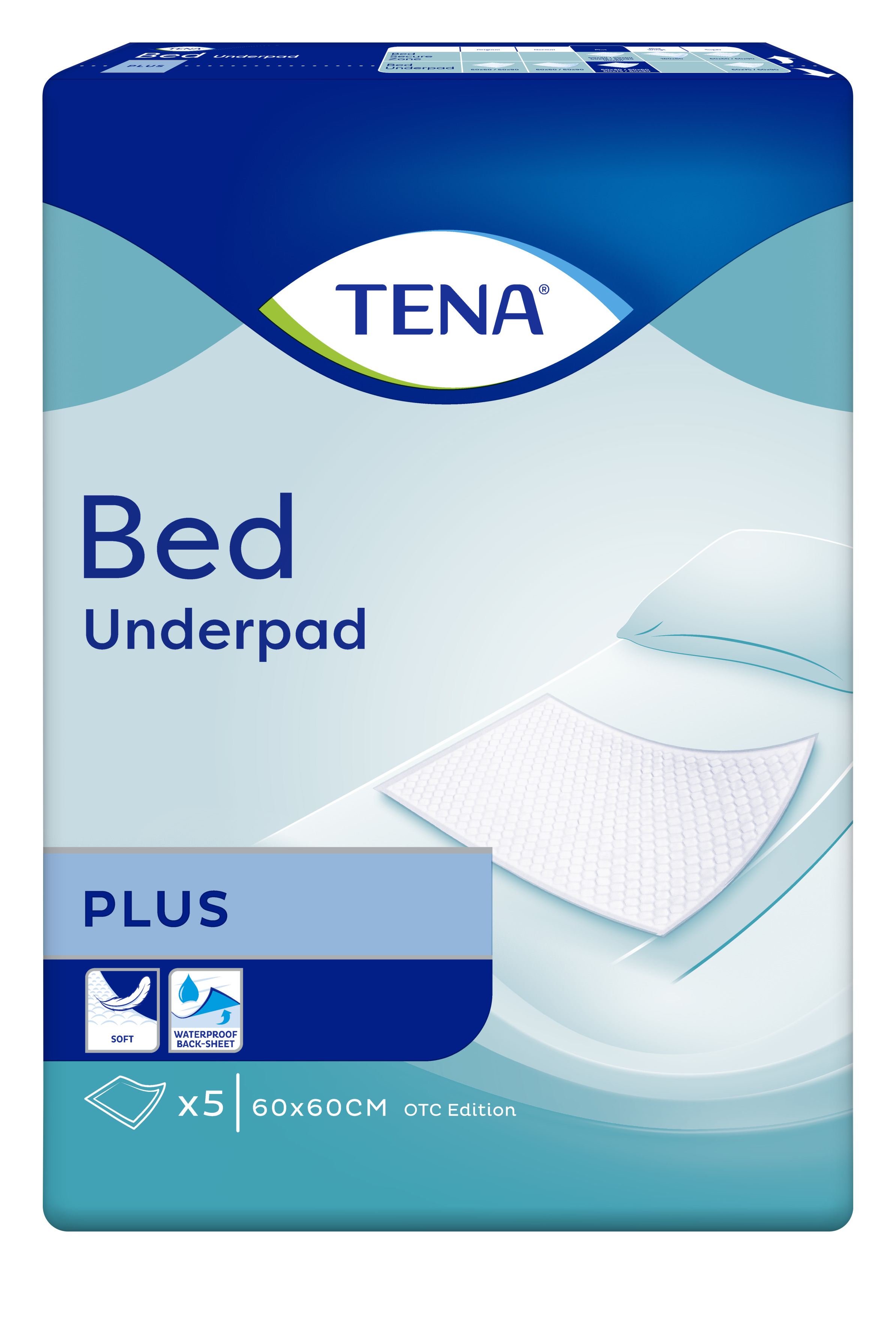 Одноразові пелюшки Tena Bed Plus, 60х60 см, 5 шт. - фото 2