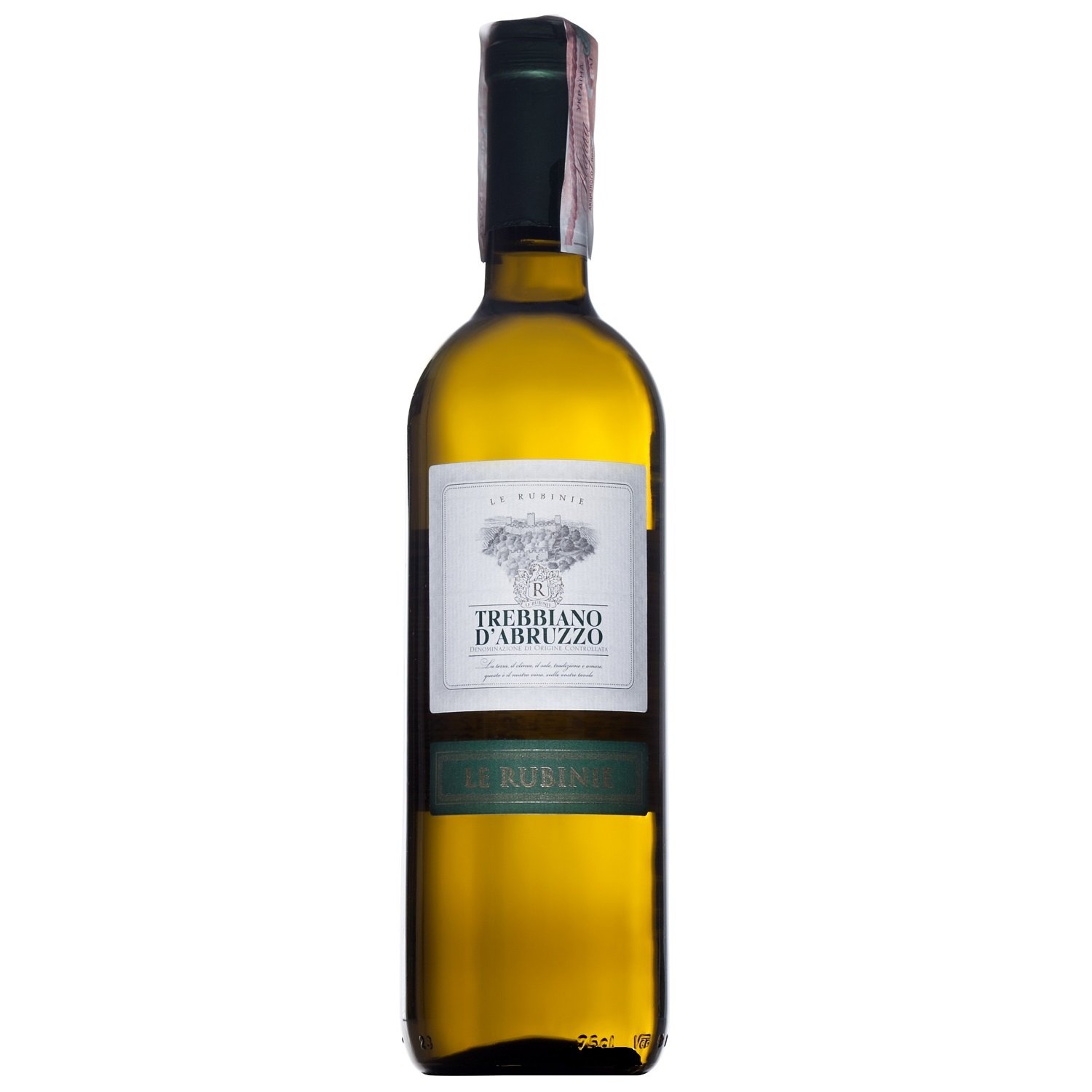 Вино Verga Le Rubinie Trebbiano D'Abruzzo DOC, біле, сухе, 11.5%, 0,75 л (ALR6140) - фото 1