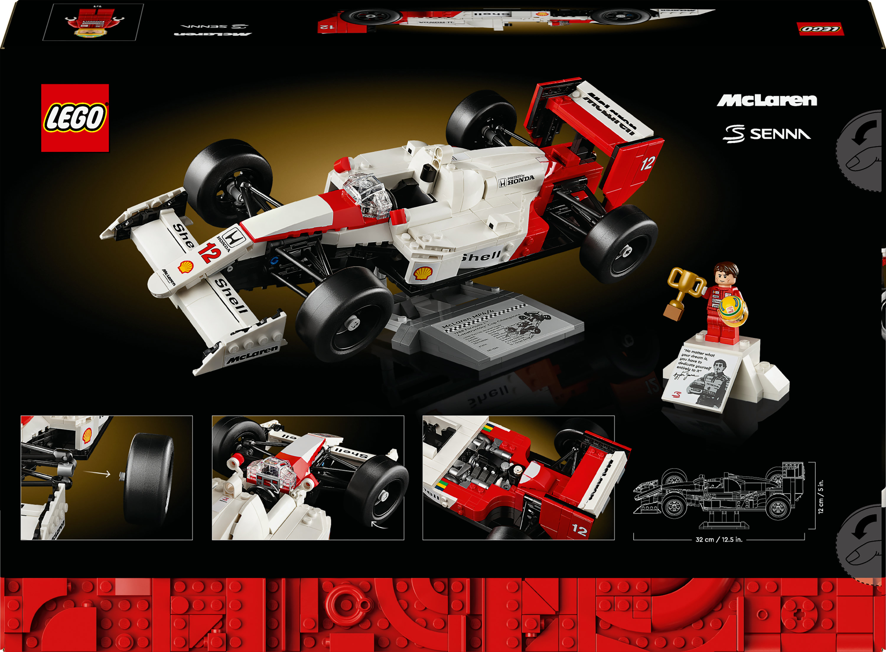 Конструктор LEGO Icons McLaren MP4/4 и Айртон Сенна 693 деталей (10330) - фото 9
