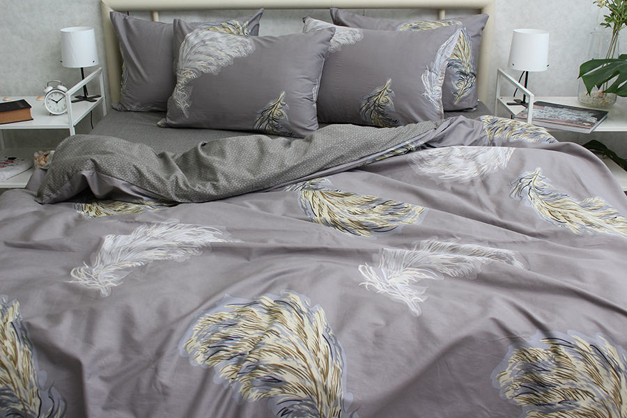 Комплект постільної білизни TAG Tekstil з компаньйоном Євро 000267455 (S542) - фото 4
