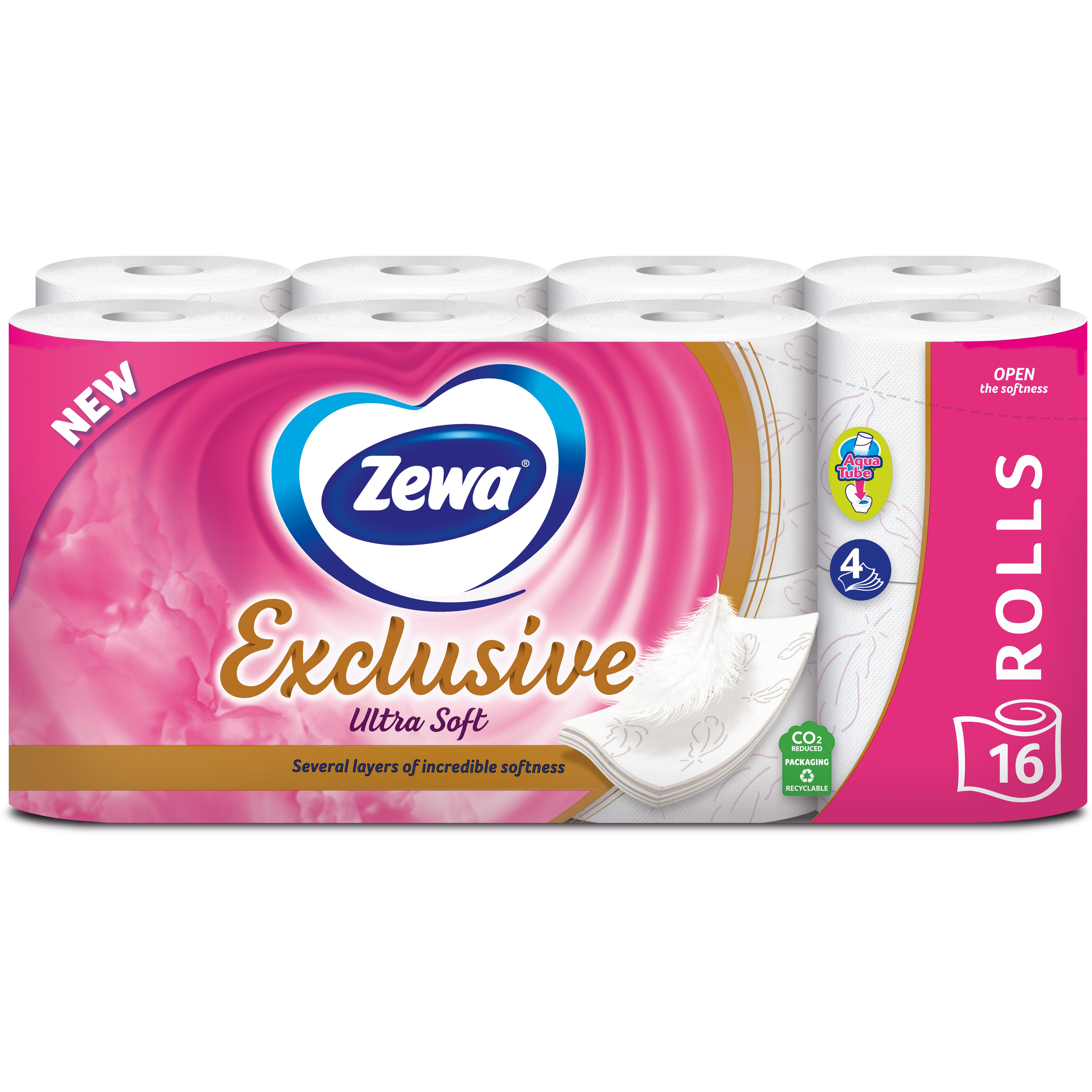 Туалетная бумага Zewa Exclusive Ultra Soft четырехслойная 16 рулонов - фото 2