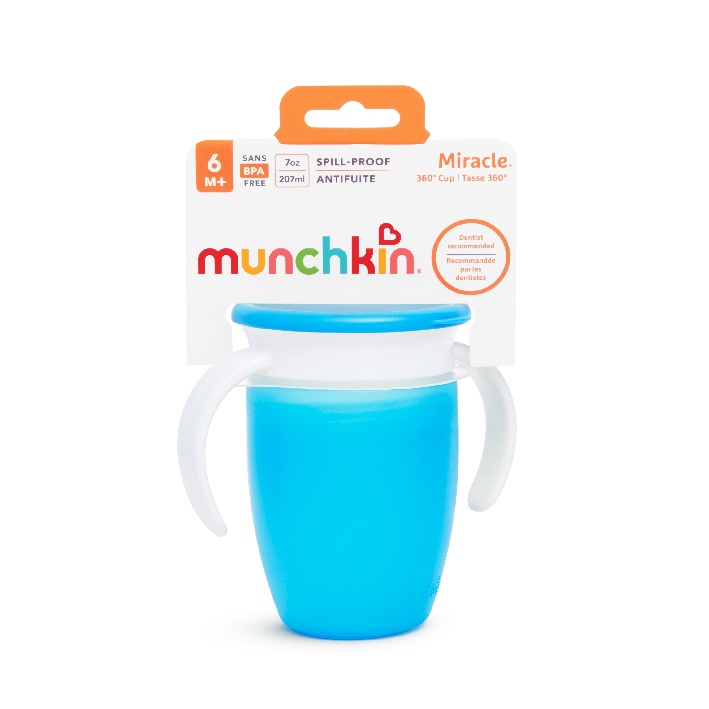 Чашка-непроливайка Munchkin Miracle 360, с ручками, 207 мл, голубой (012271) - фото 3