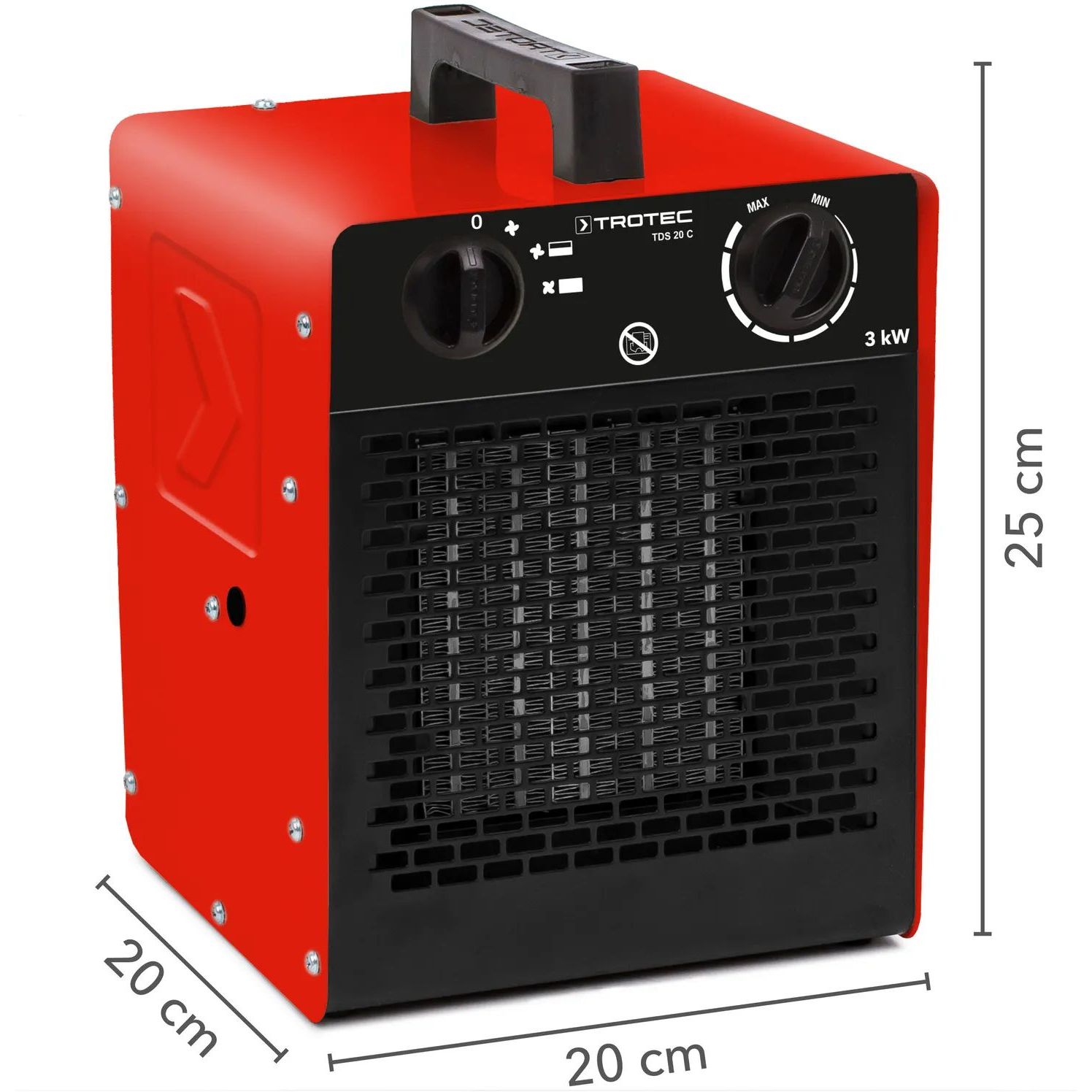 Тепловая пушка электрическая Trotec TDS 20 C 3 кВт 180 м³/час (123540) - фото 5