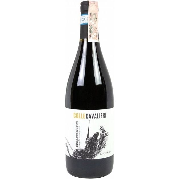 Вино Colle Cavalieri Montepulciano D`Abruzzo DOP, красное, сухое, 0,75 л - фото 1