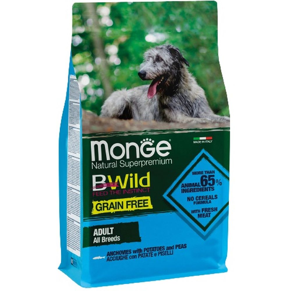 Сухой корм для собак Monge Dog Вwild Gr.Free, анчоус, 2,5 кг - фото 1